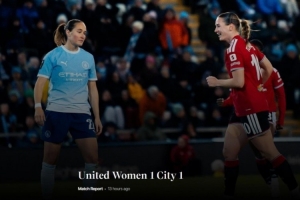 曼市女足德比:曼联1-1曼城,特兰89分钟帮助红魔绝平
