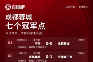 成都蓉城连续错失6个冠军点 你在其他体育项目见过类似的情况吗？